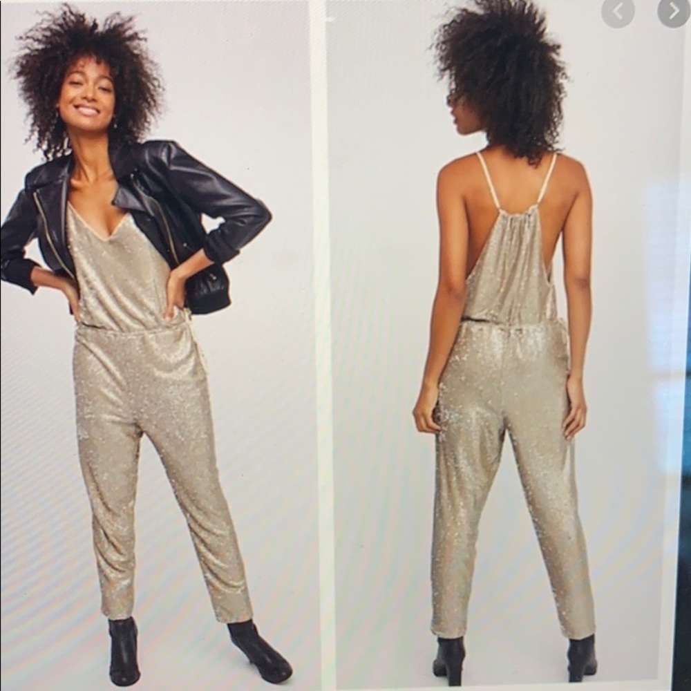 Free People sequin jumpsuit